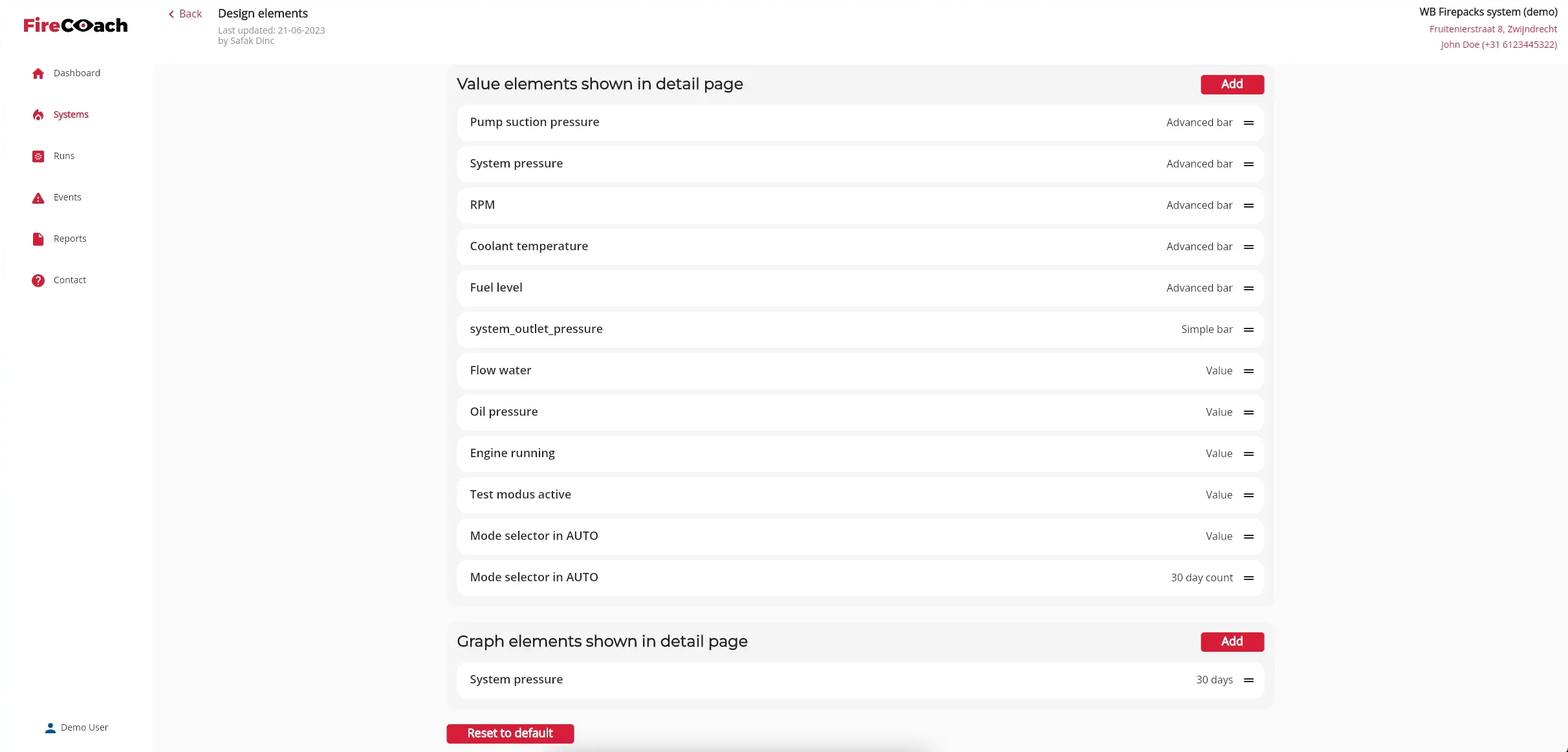 Scroll down until you see Graph elements shown in detail page