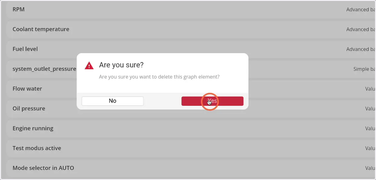 Confirm the deletion by clicking 'Yes'