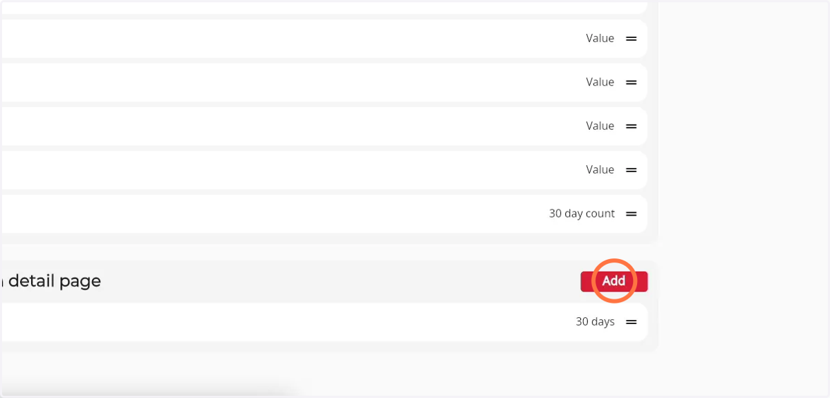 Click 'Add' in the Graph elements shown in detail page component to add a new graph