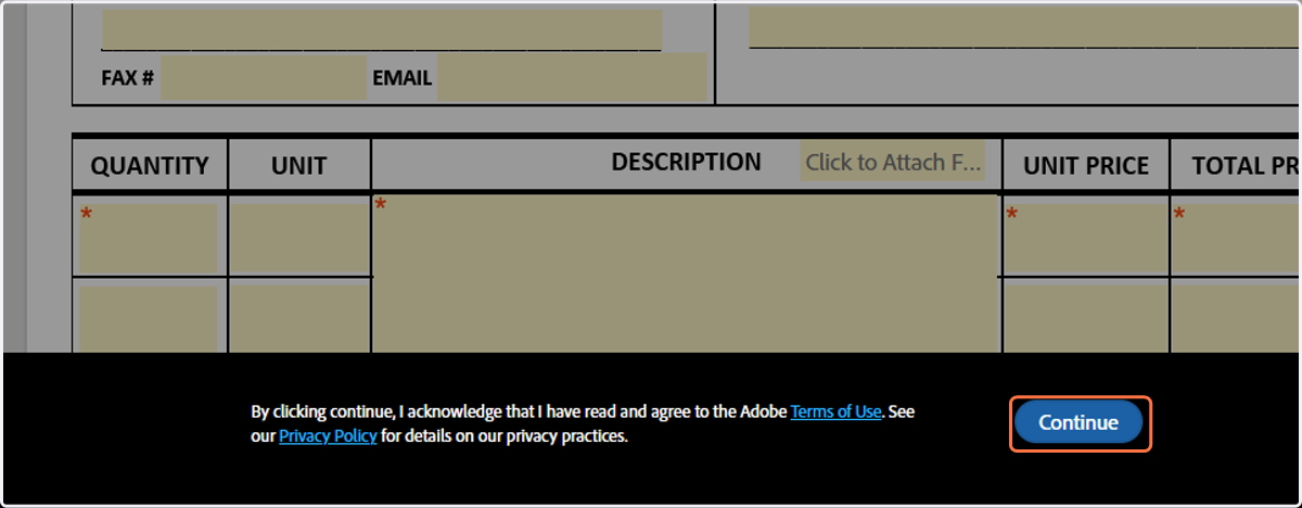 Click on "Continue"