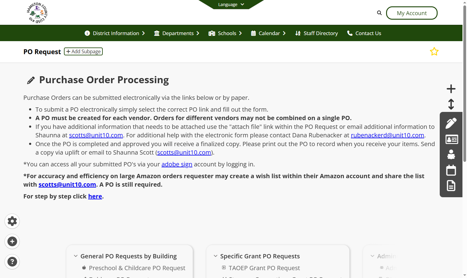 Review Purchase Order Processing Information