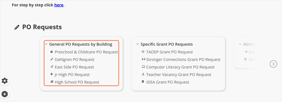 Click on corresponding PO Request