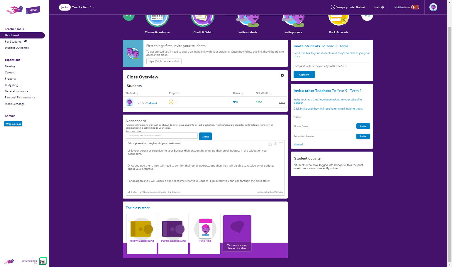 Click on View and manage items in the store.