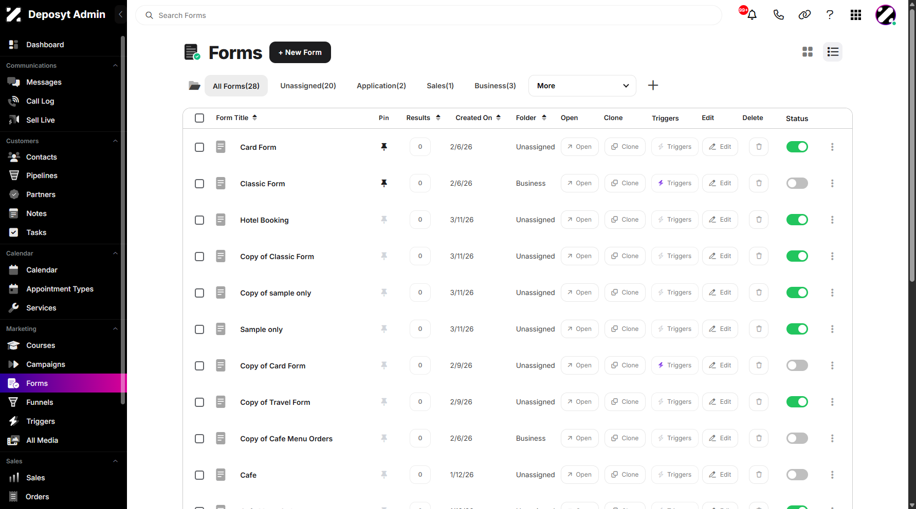 Creating a Classic Form