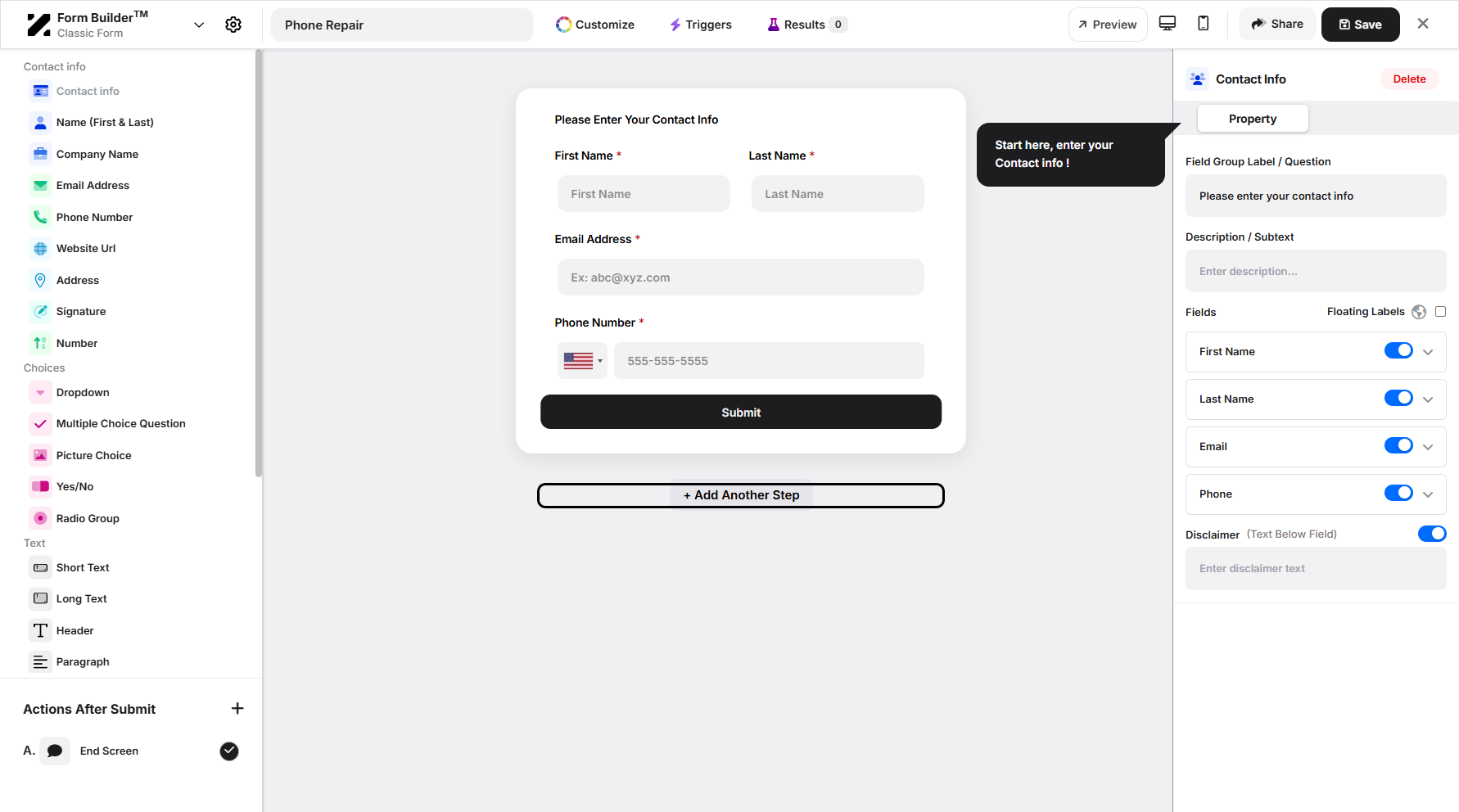 Retrocede Forms Creating a Classic Form