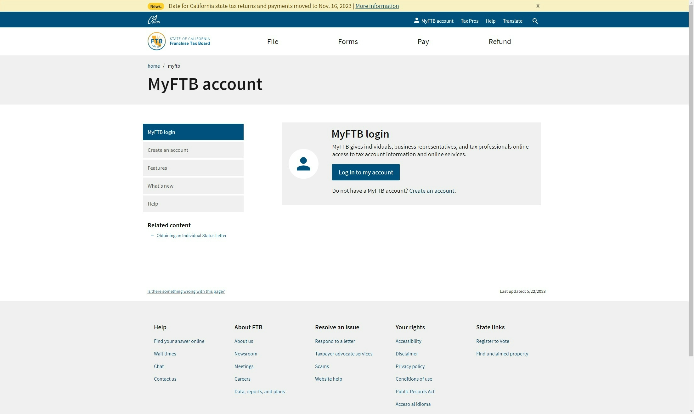 To begin the account creation process, click Create an Account