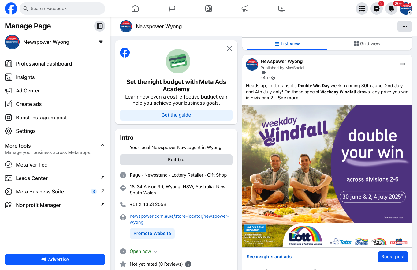 Click on Boost post