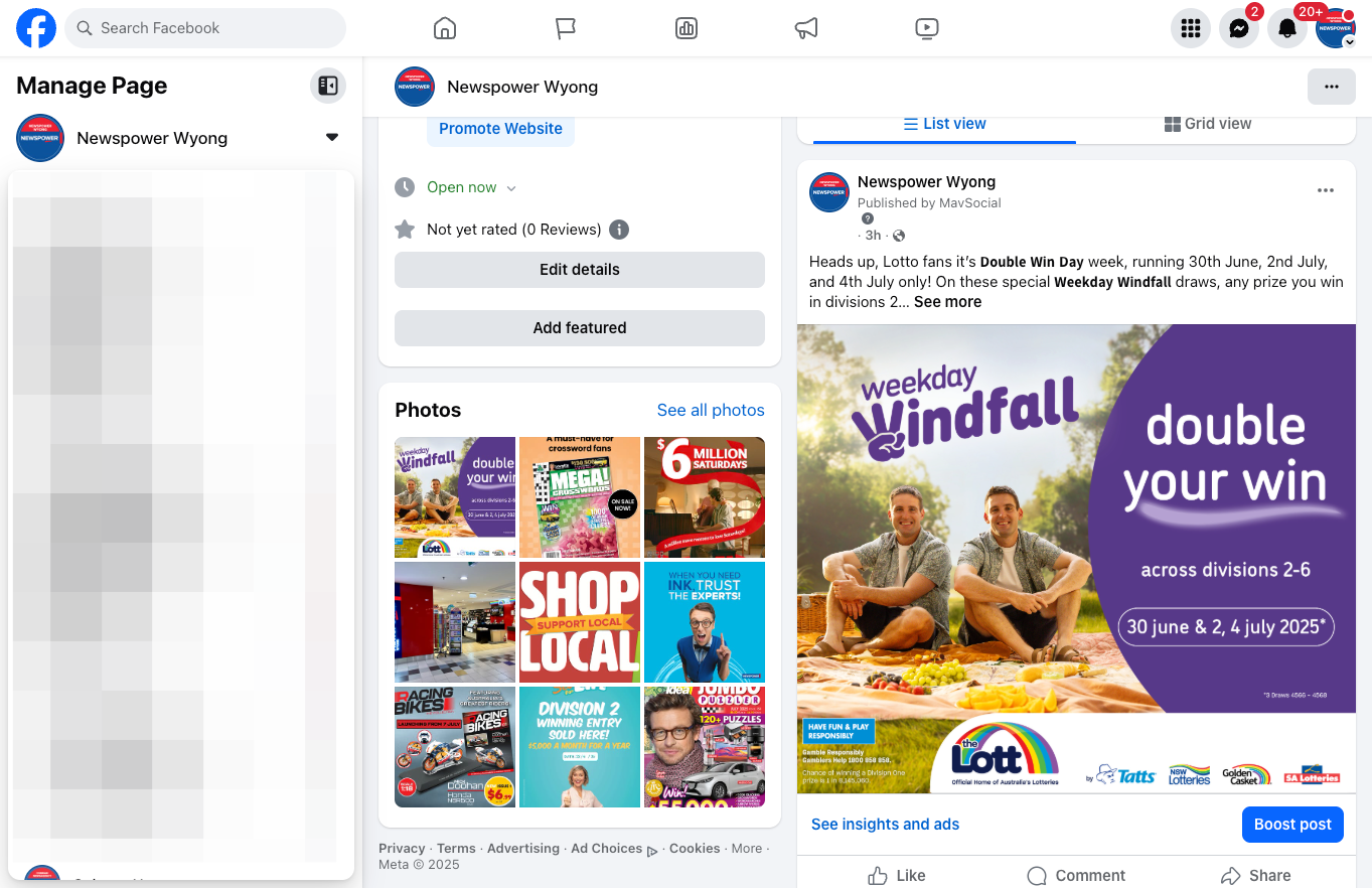 Find the post you want to boost