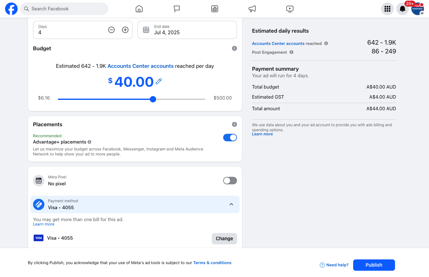 Select your budget and duration