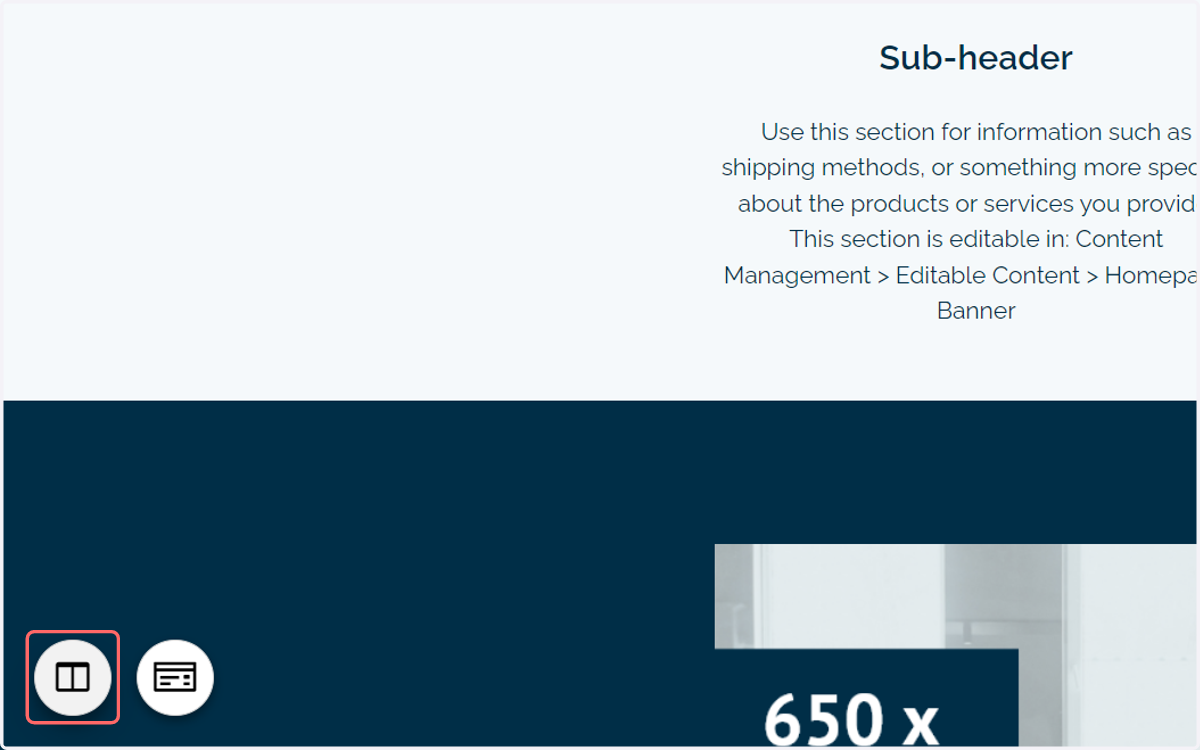 Click on Show layout administration panel