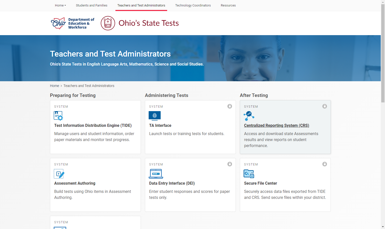 Click on Centralized Reporting System (CRS)