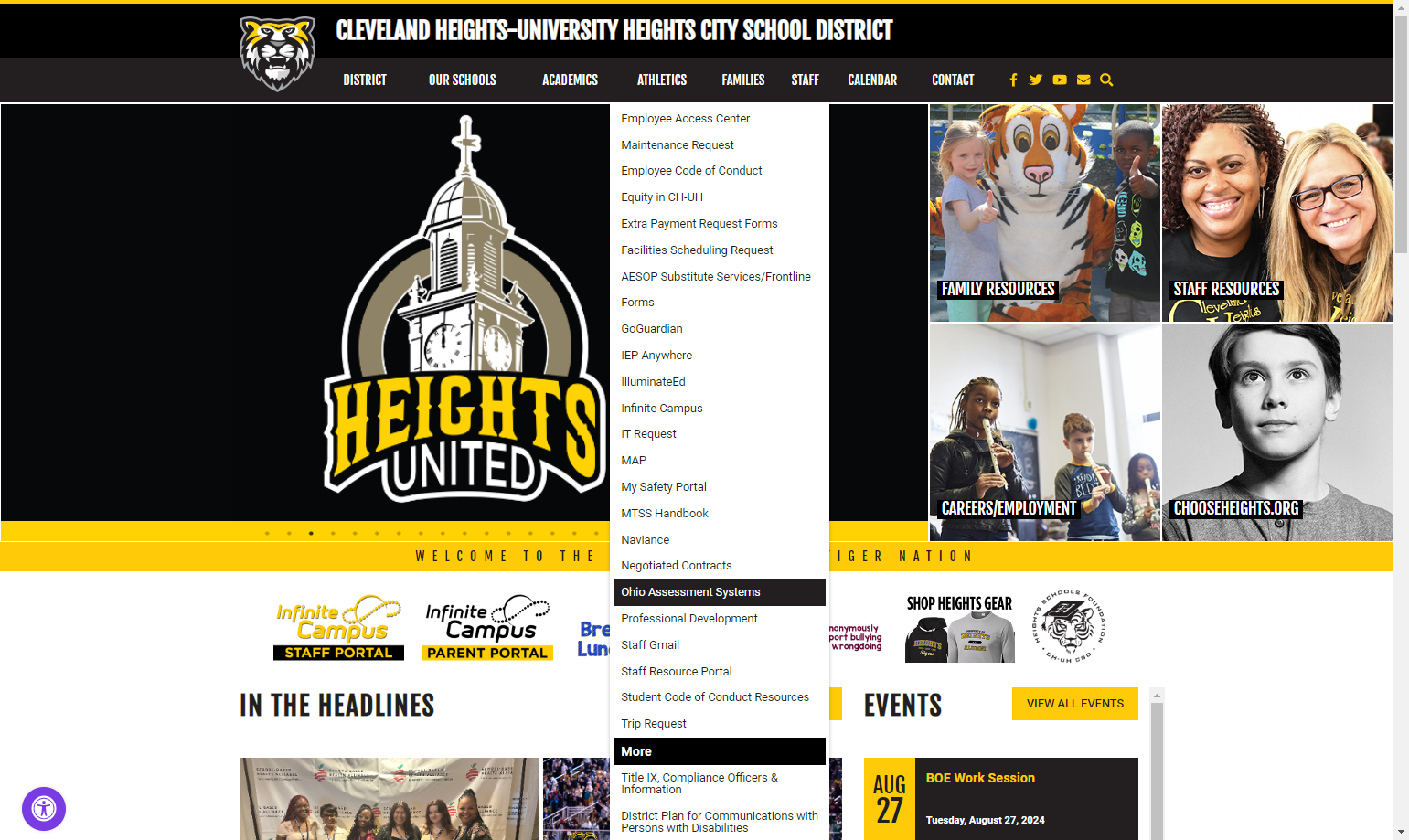 Hover over Staff and click on Ohio Assessment Systems