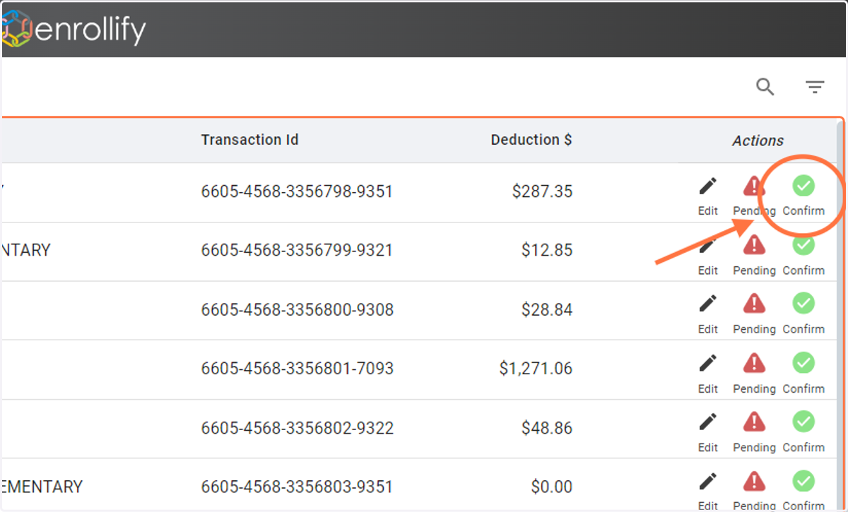 To validate without viewing the PDA simply click 'Confirm'