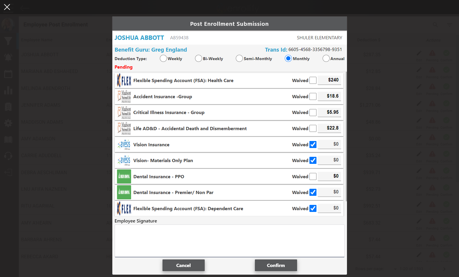 To validate the PDA/initiate incentive payment click 'Confirm'
