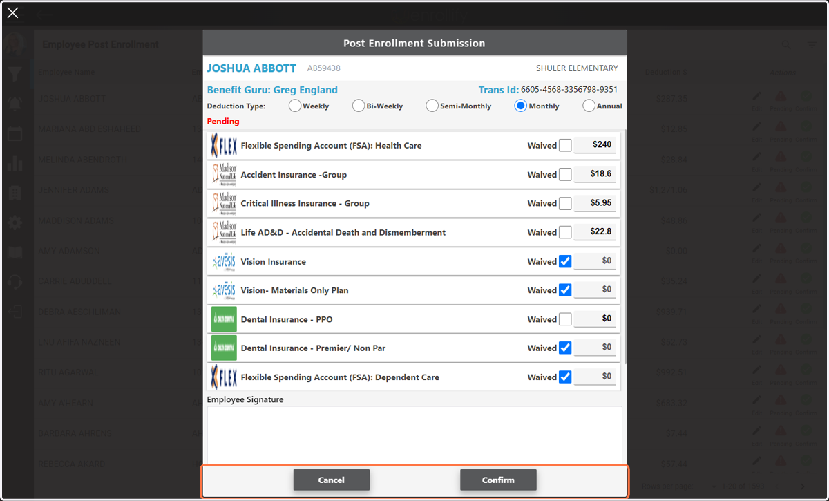 To validate the PDA/initiate incentive payment click 'Confirm'