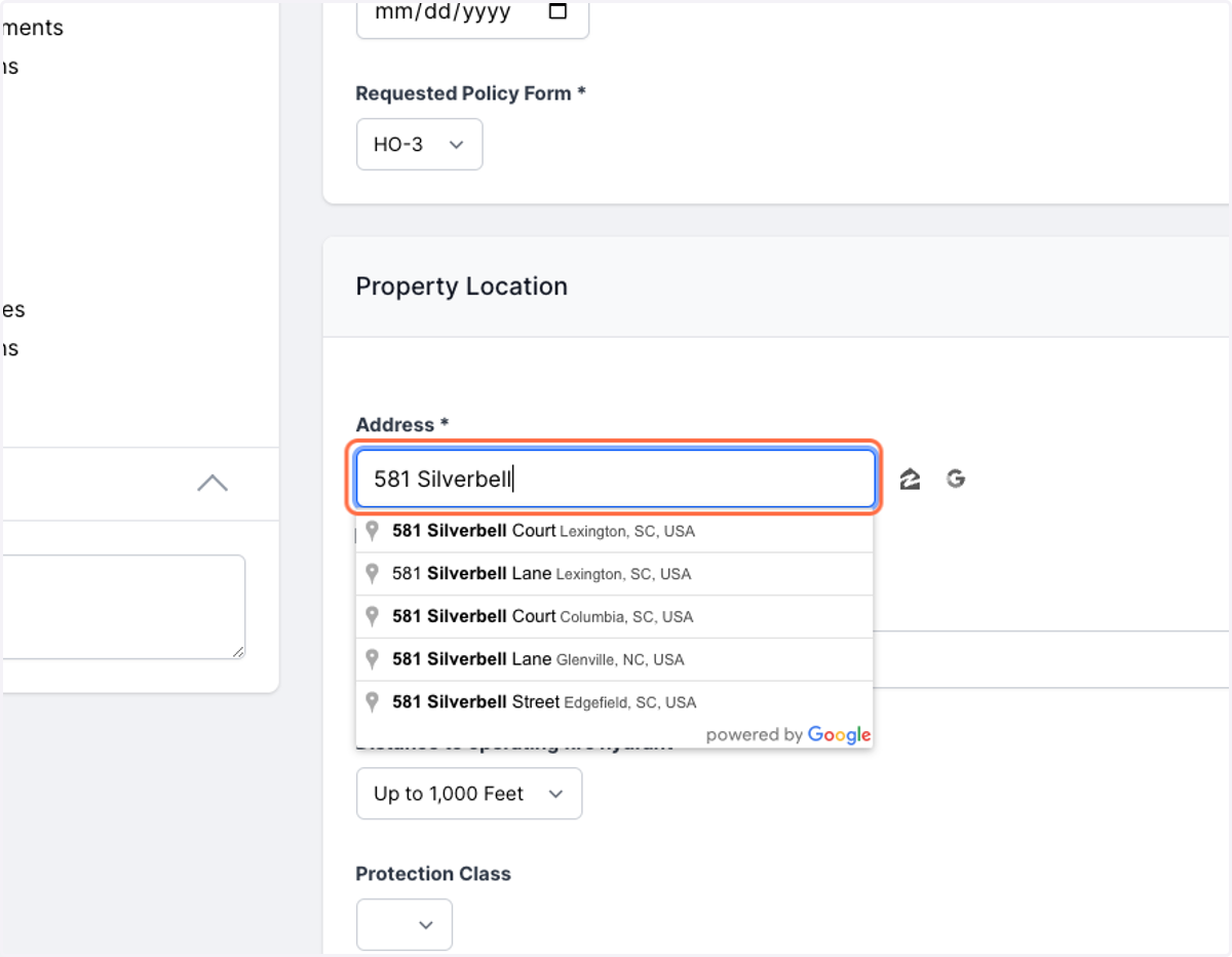 Use the Google Lookup to search for the Address