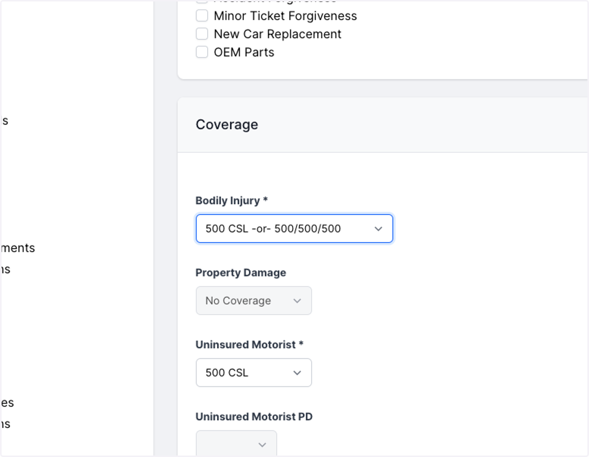 Our system automatically generates the state specific coverages