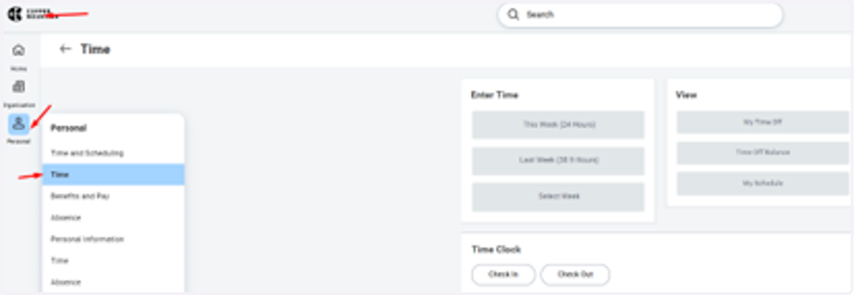 Navigate to the Time worklet, from the Home Screen