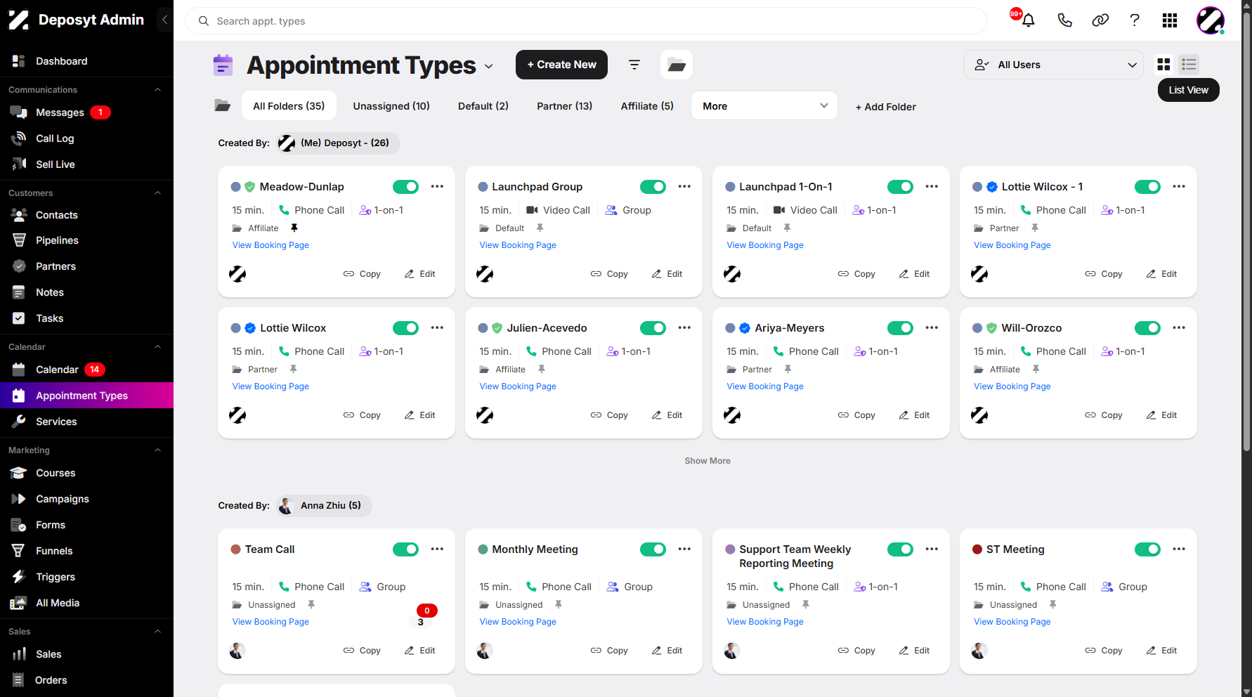 Step 3: Click on List View to change the dashboard display.