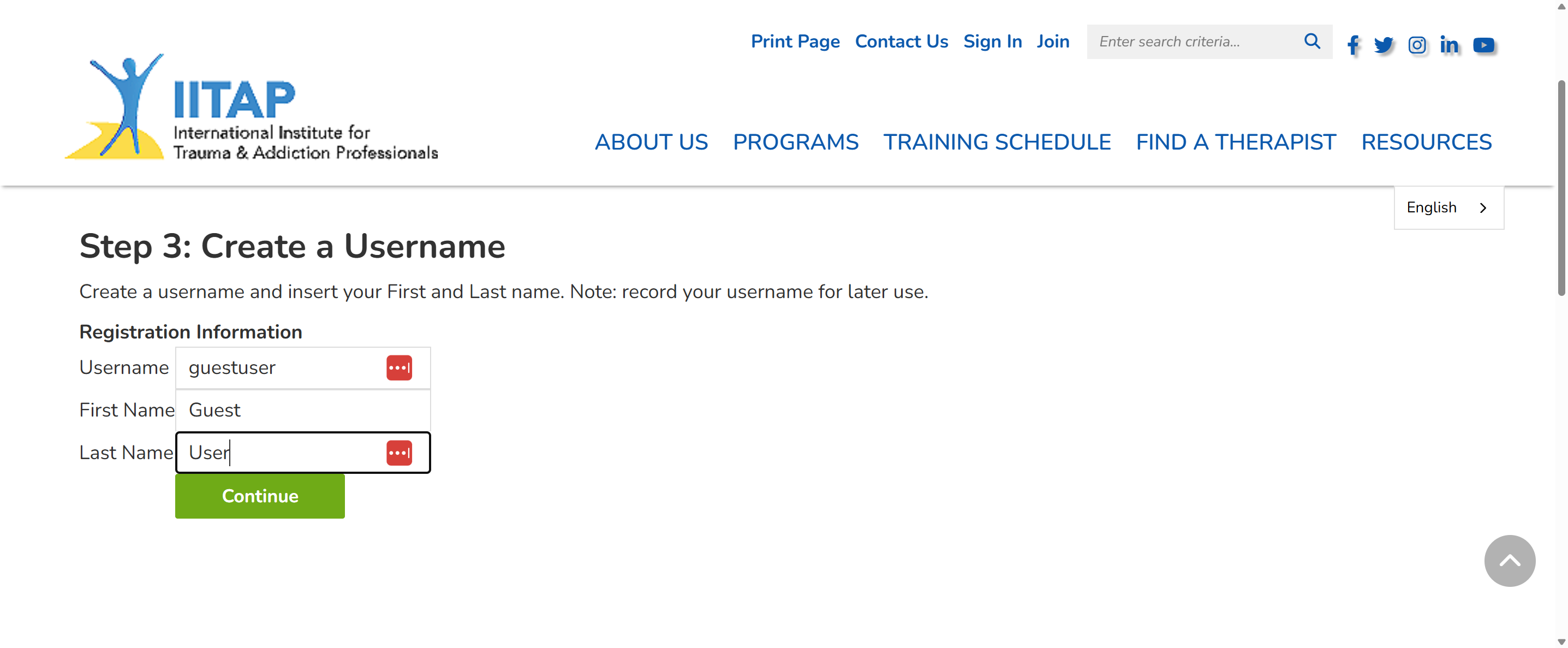Click on Continue