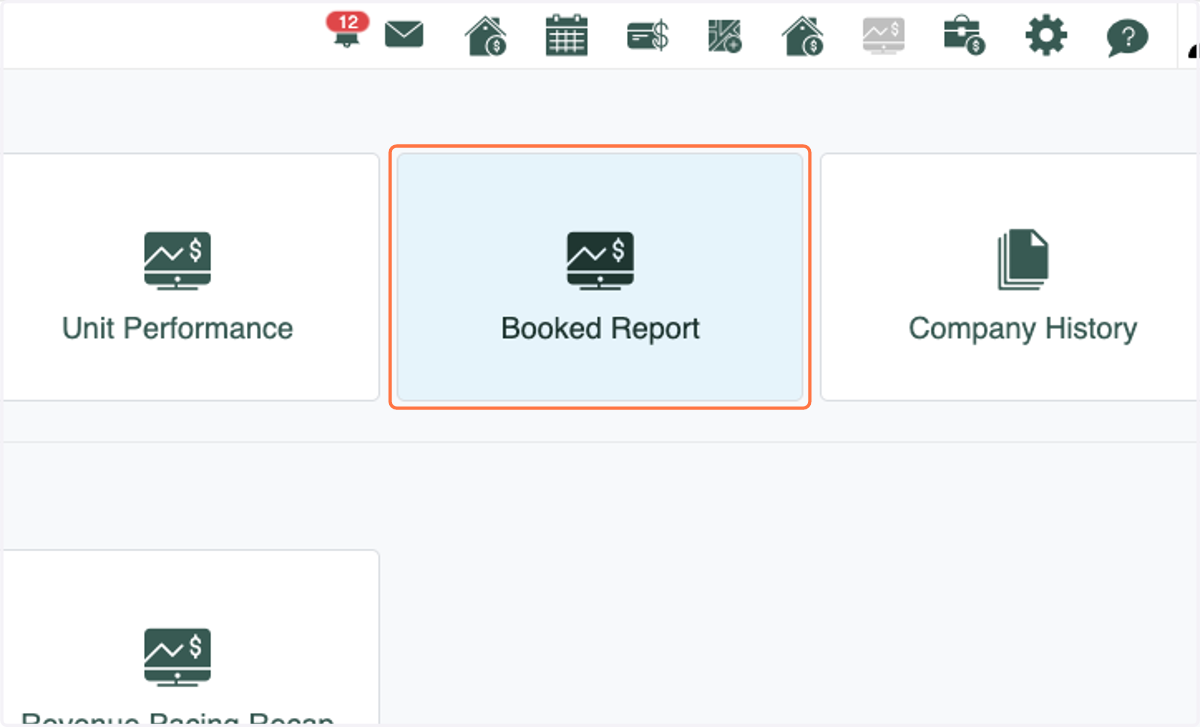 Click on Booked Report