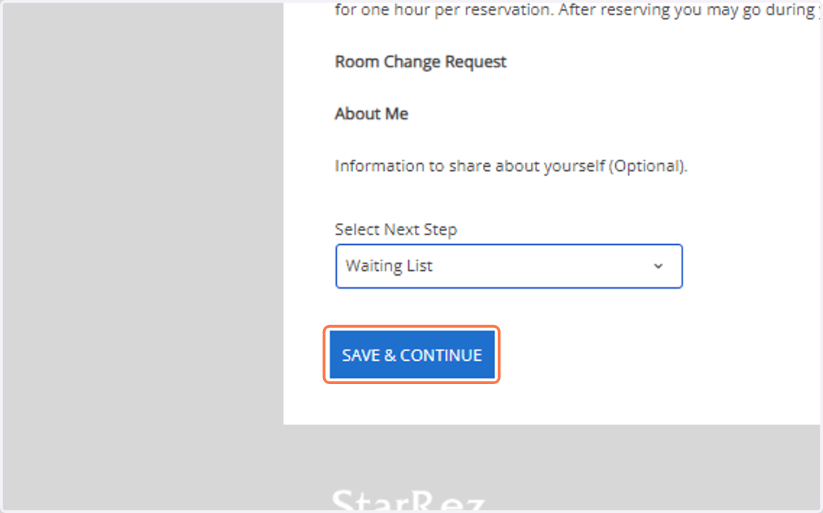 Click on Save & Continue