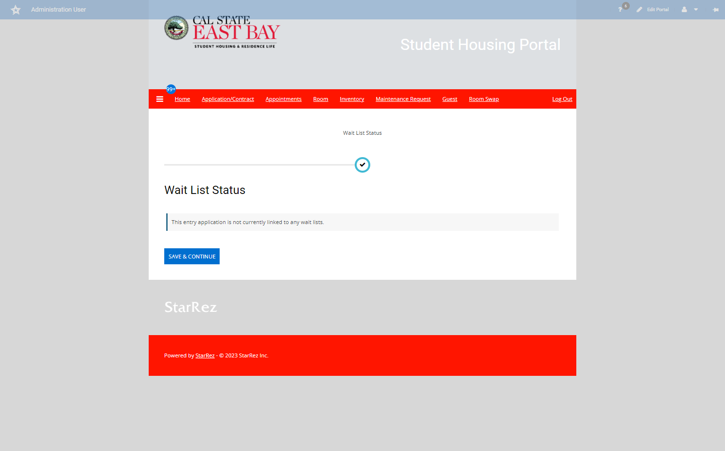 You have successfully removed yourself from a waitlist.