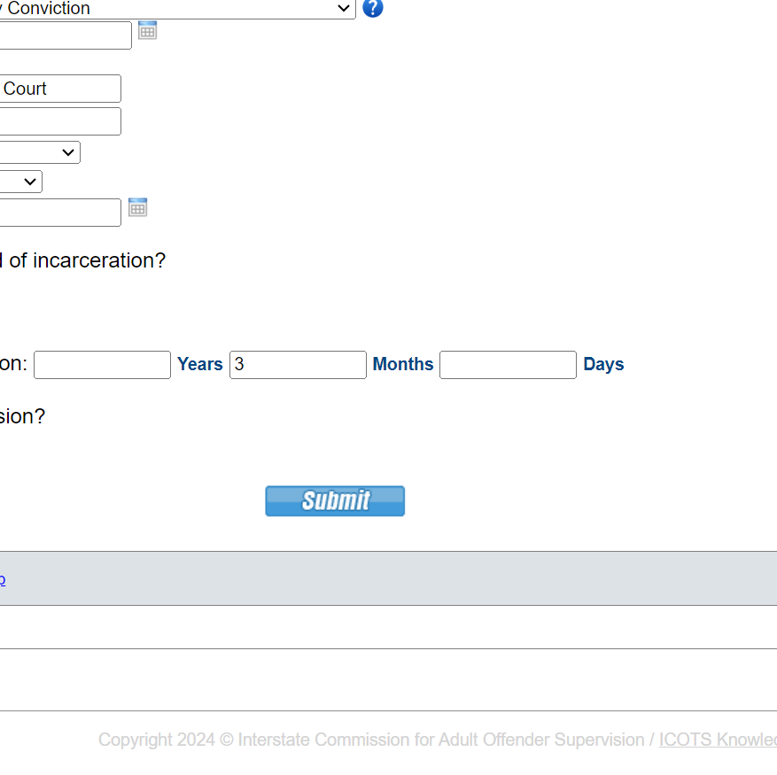 Click 'Submit' to proceed.