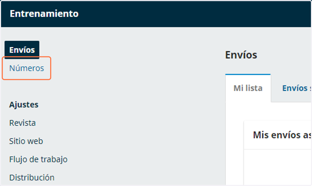 Haz clic en Números
