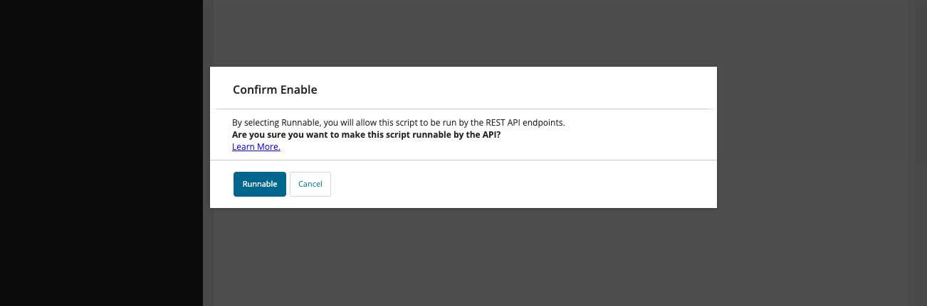 Click on Runnable