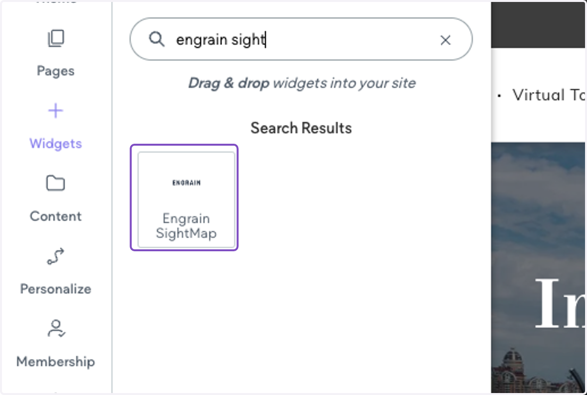 Drag the widget into a empty role within the builder on your desired page