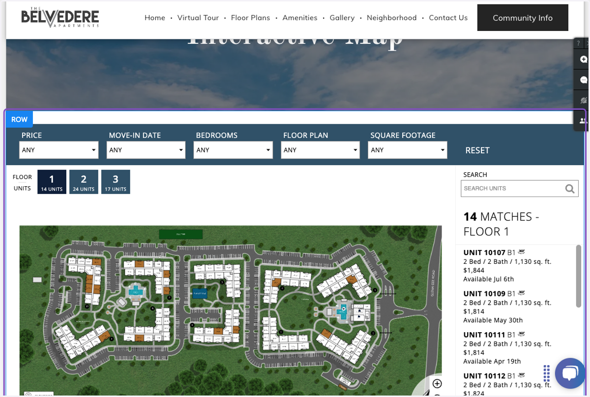 Now the interactive map should fill the page