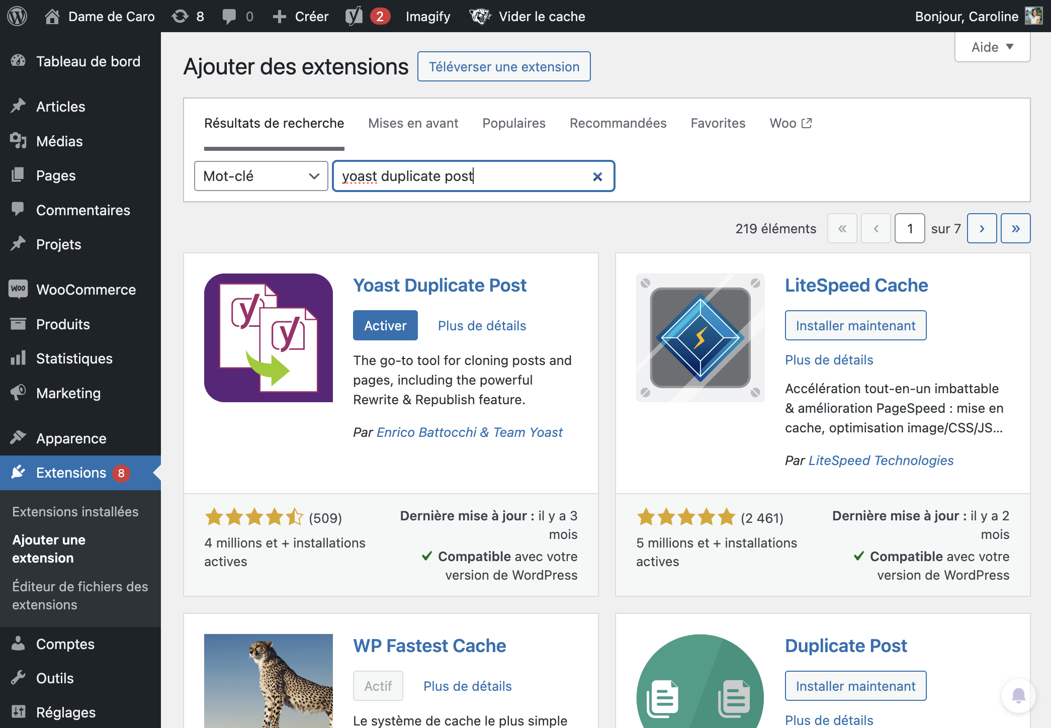 Taper "yoast duplicate post"