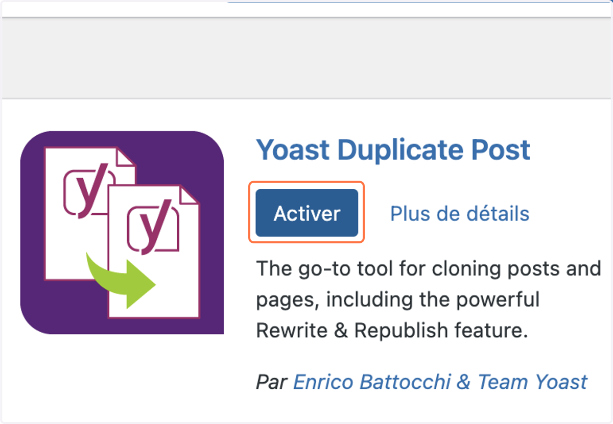 Cliquer sur Activer
