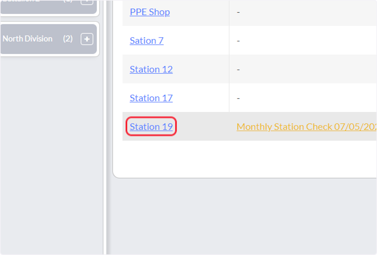 Clicking on the station name hyperlink will redirect users to that station's specific Station Overview Screen.