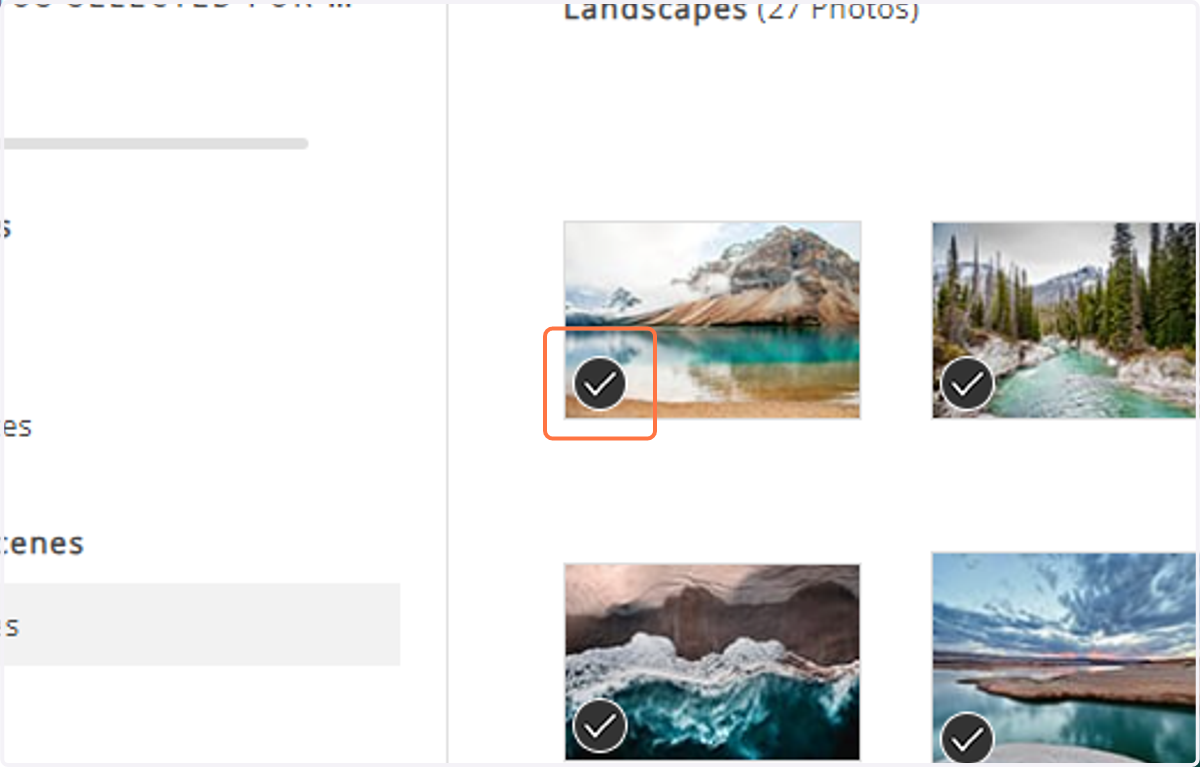 Or you can select and unselect individual photos.