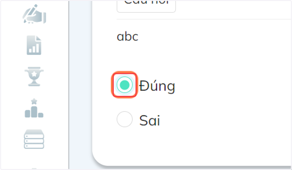 Chọn một đáp án cho rằng đúng