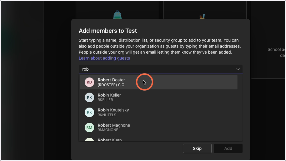 Add Team Members