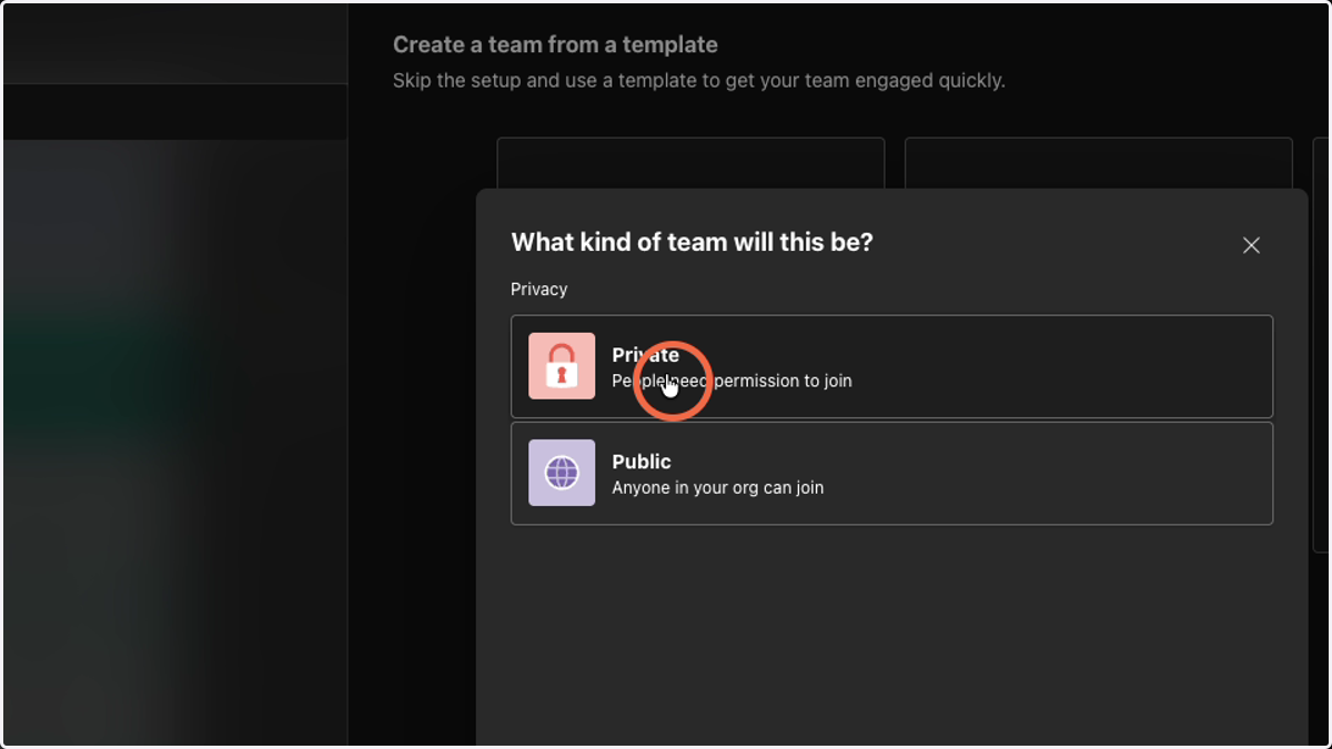 Make the Team Private