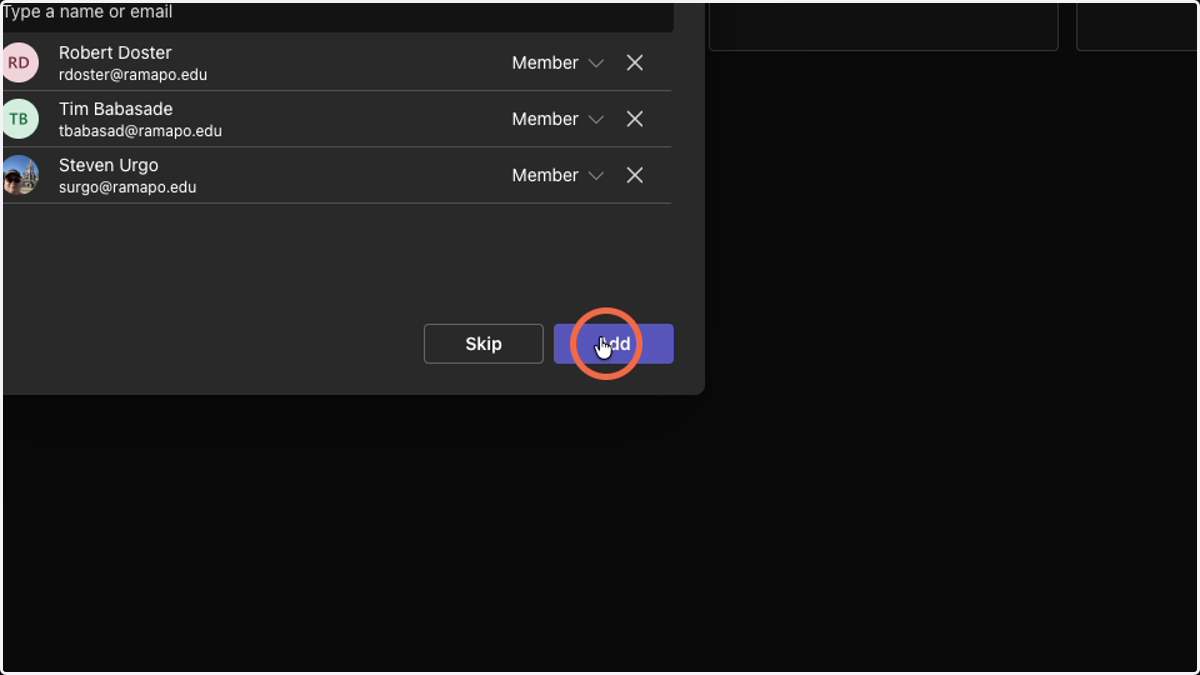 Click add