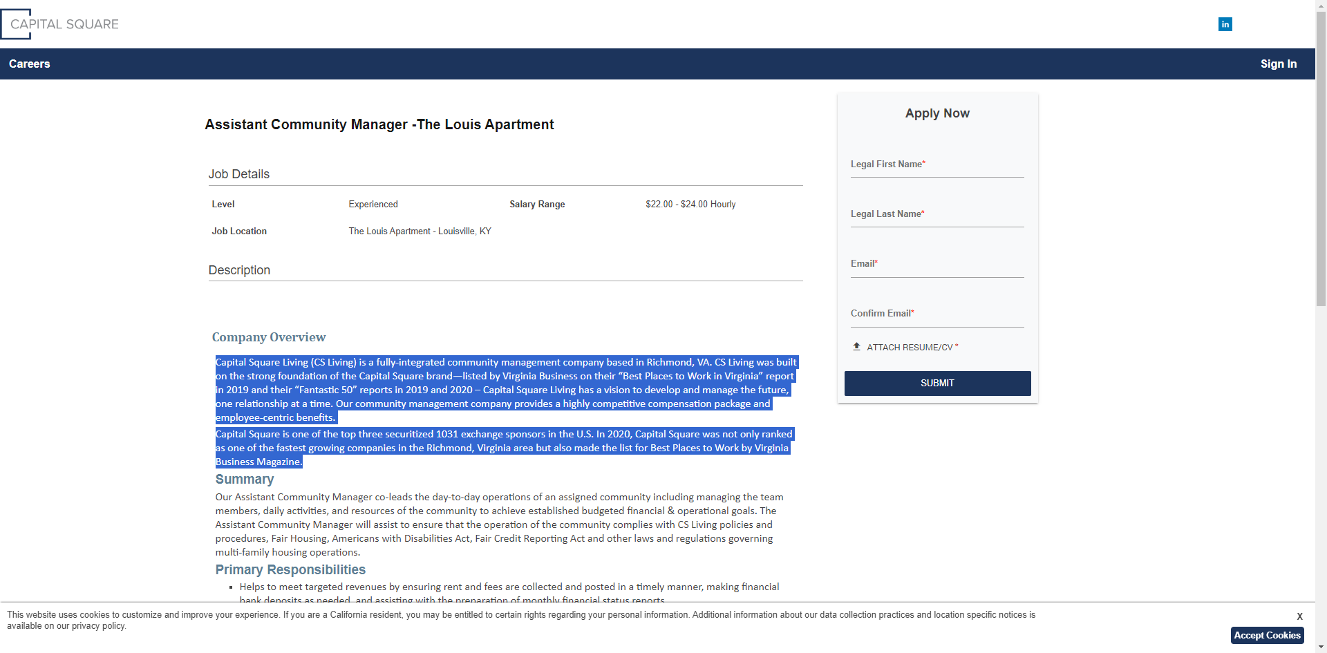 Copy "Company Overview"