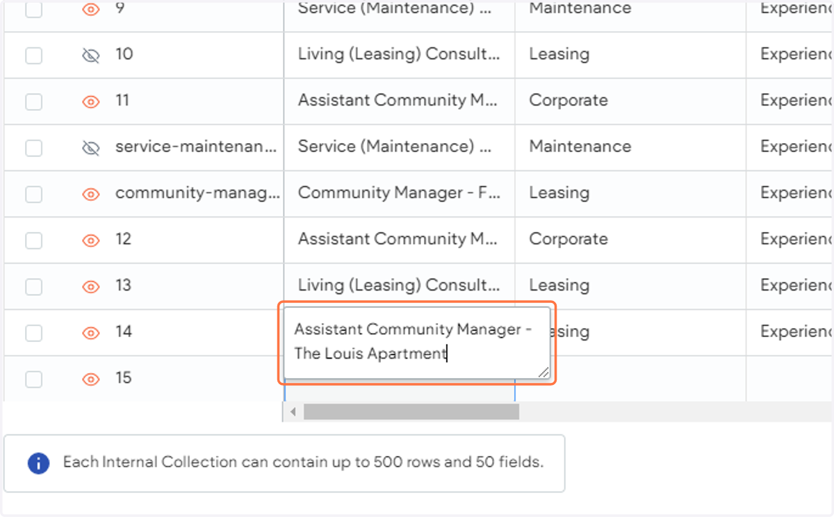 Paste "Assistant Community Manager -The Louis Apartment" into text area