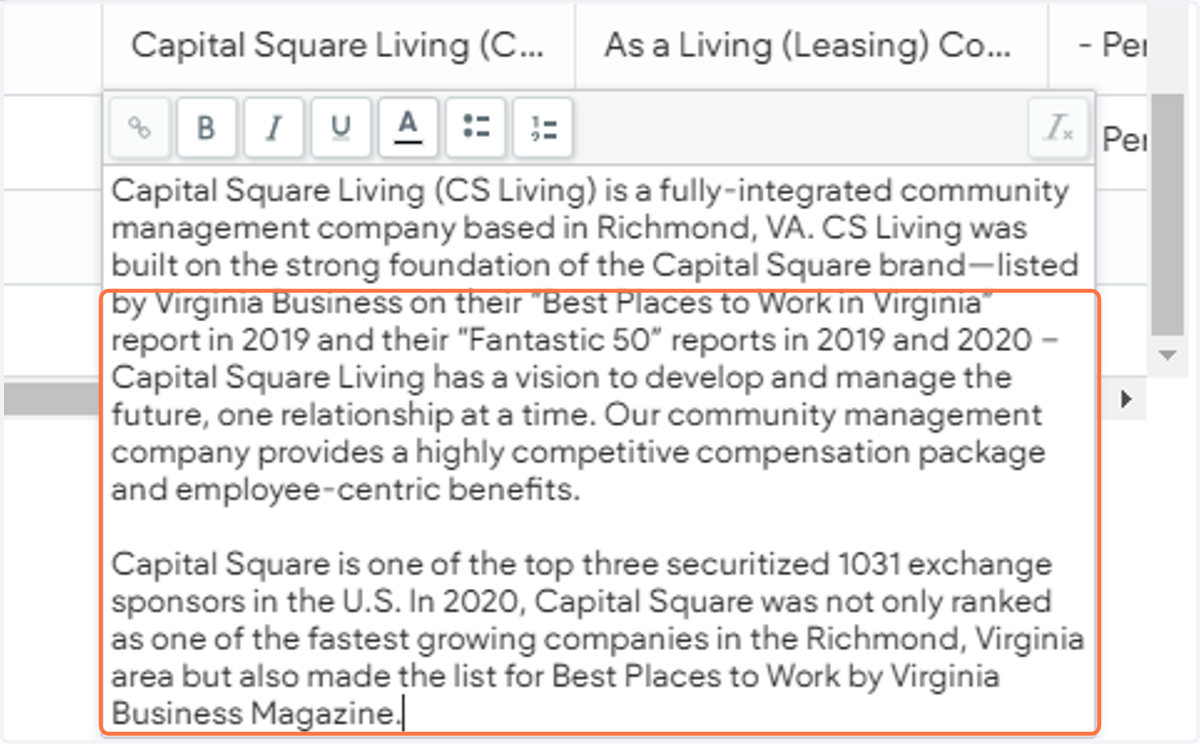 Paste selected text into text area