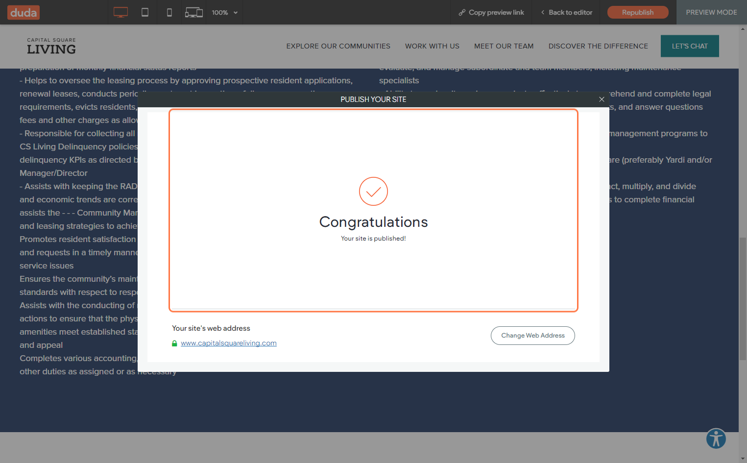 Congratulations you've added the position successfully!