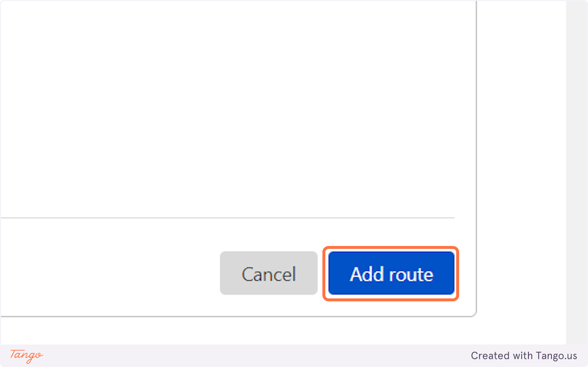 Click on Add route