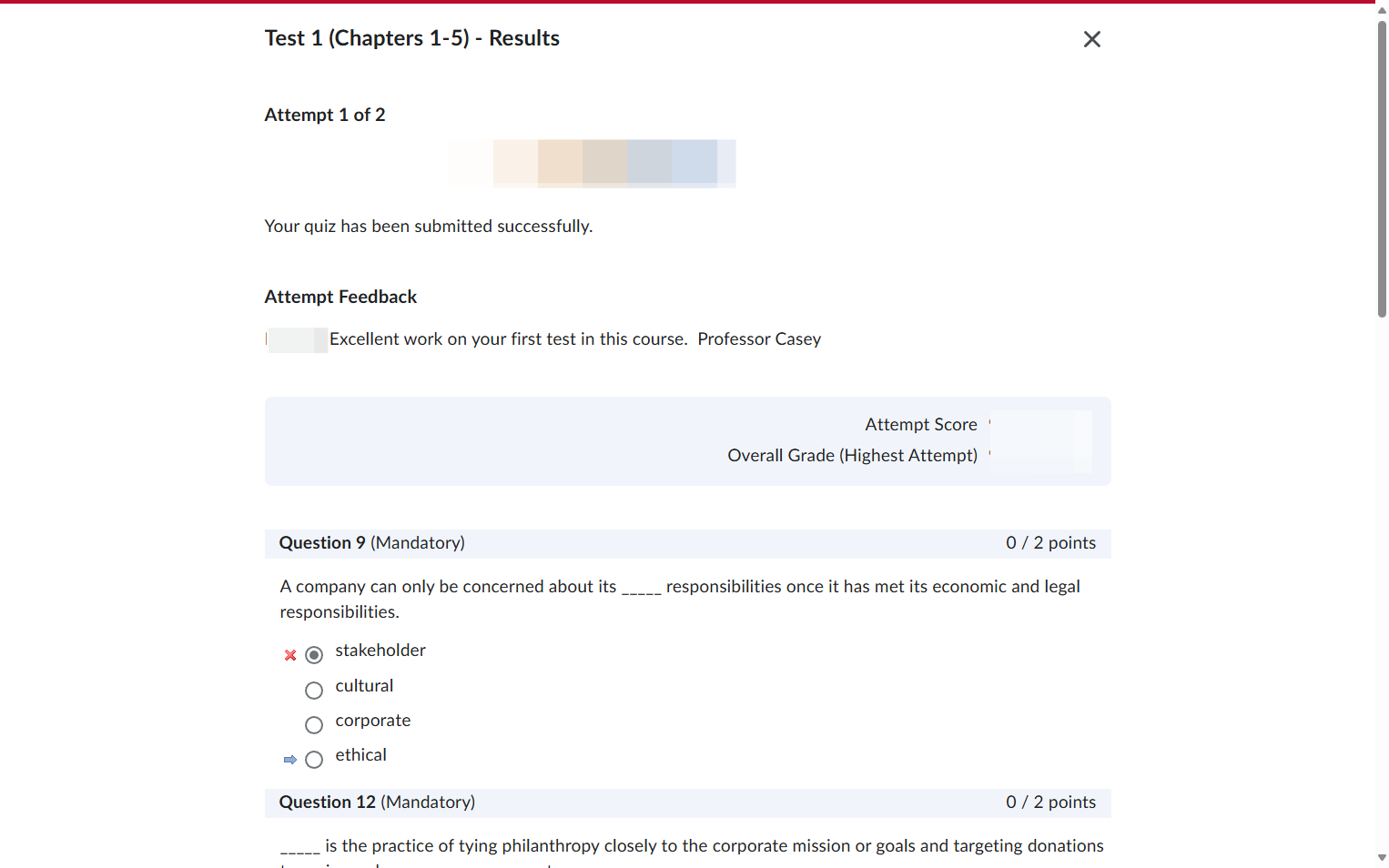 Feedback is listed under Attempt Feedback