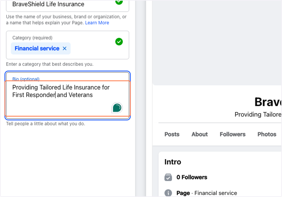 Type "Providing Tailored Life Insurance for First Responder and Veterans"