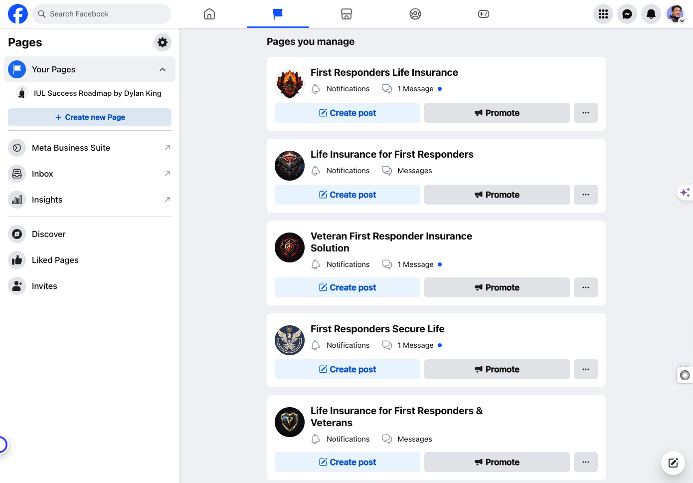 Click on Create new Page