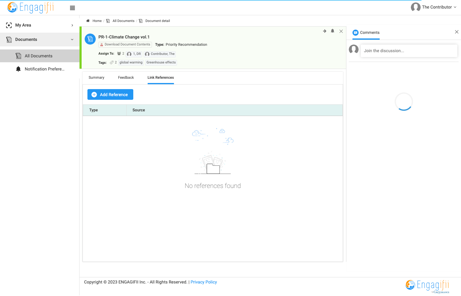 Click on the Bell Icon and update your preferences for that particular document