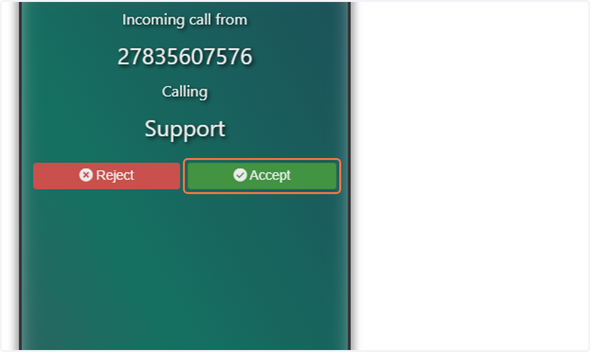 Click on Accept